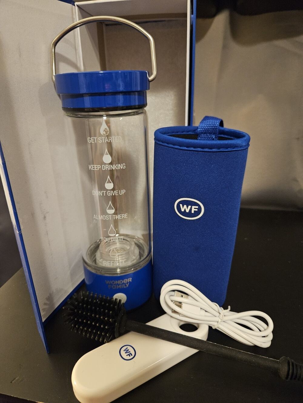 NOB Wonder Family Hydrogen Water Bottle Generator 5 Piece Set 14 oz